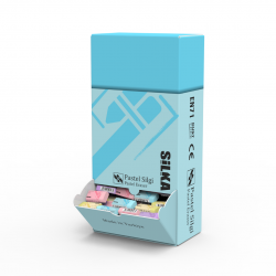 Display radiere pt creion, 44x22x13.5mm, 240buc/display, SILKA Pastel - asortate