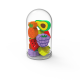Display radiere pt creion, 12 tuburi x 10 mini radiere/display, SILKA JR. Fruit - forme fructe