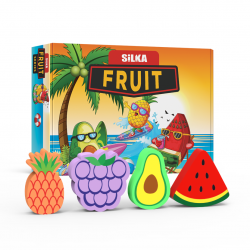 Display radiere pt creion, nu lasa reziduuri, 36buc/display, SILKA Fruit - design fructe