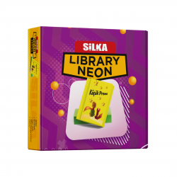 Display radiere pt creion, nu lasa reziduuri, 36buc/display, SILKA Library Neon - design carti de ci