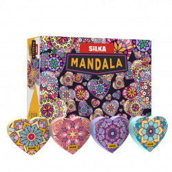 Display radiere pt creion, nu lasa reziduuri, 36buc/display, SILKA Mandala-forma inima, design asort