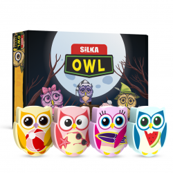 Display radiere pt creion, nu lasa reziduuri, 36buc/display, SILKA Owl-forma bufnita, design asortat