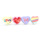 Display radiere pt creion, nu lasa reziduuri, 36buc/display, SILKA Heart-forma inima, design asortat