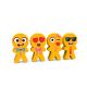 Display radiere pt creion, nu lasa reziduuri, 36buc/display, SILKA Funny Face - design omuleti funny