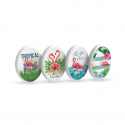 Radiera pentru creion, 44x58x10mm, PVC-free, nu lasa reziduuri, SILKA Flamingo - forma ovala - alba