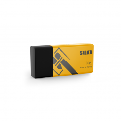 Radiera pentru creion, 39.5x18.5x12mm, PVC-free, nu lasa reziduuri, SILKA Text Mate - neagra