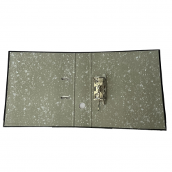 Biblioraft A4, plastifiat PVC/paper, margine metalica, 50 mm, Optima Budget - negru