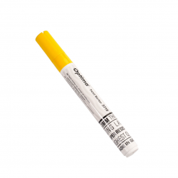 Marker cu vopsea Optima Paint 3710, varf rotund 4.5mm, grosime scriere 2-3mm - galben