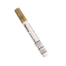 Marker cu vopsea Optima Paint 3710, varf rotund 4.5mm, grosime scriere 2-3mm - auriu
