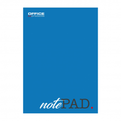 Blocnotes A5, 100 file - 60gsm, lipit pe latura mica, coperta albastra, Office Products - matematica