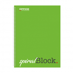 Caiet cu spirala, A4, 80 file - 70g/mp, coperti carton, rosie, Office Products - matematica