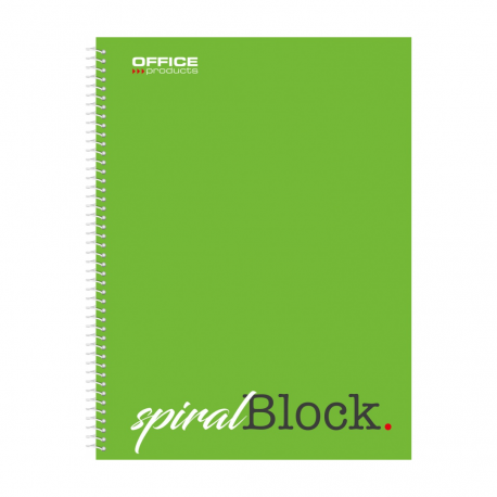 Caiet cu spirala, A4, 80 file - 70g/mp, coperti carton, rosie, Office Products - matematica