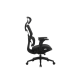 Scaun de birou, brate plastic, rotile, mesh textil, Office Products Hydra - negru