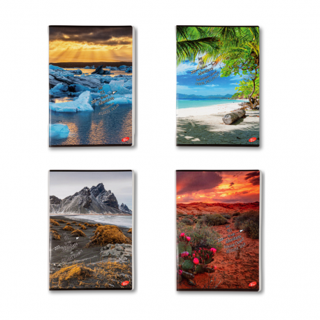 Caiet A4, 60 file, 80gr./mp, coperta carton 300gsm, design nature - dictando