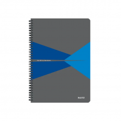 Caiet de birou LEITZ Office, carton laminat, certificare FSC, reciclabil, A4, 90 coli, cu spira, dic