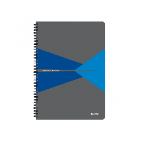 Caiet de birou LEITZ Office, carton laminat, certificare FSC, reciclabil, A4, 90 coli, cu spira, dic