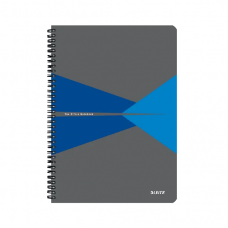 Caiet de birou LEITZ Office, carton laminat, certificare FSC, reciclabil, A4, 90 coli, cu spira, mat