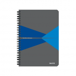 Caiet de birou LEITZ Office, carton laminat, certificare FSC, reciclabil, A5, 90 coli, cu spira, dic