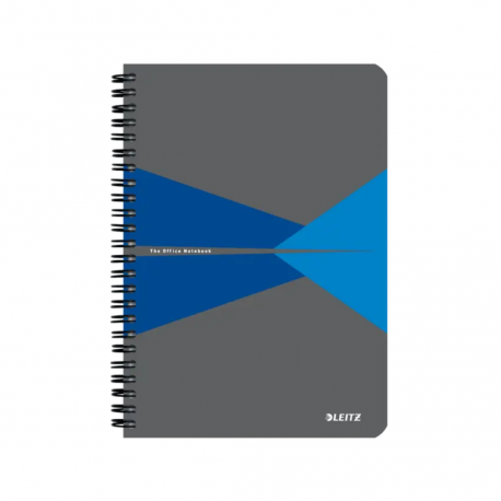 Caiet de birou LEITZ Office, carton laminat, certificare FSC, reciclabil, A5, 90 coli, cu spira, dic
