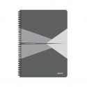 Caiet de birou LEITZ Office, carton laminat, certificare FSC, reciclabil, A5, 90 coli, cu spira, dic
