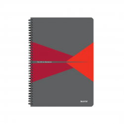 Caiet de birou LEITZ Office, PP, certificare FSC, reciclabil, A4, 90 coli, cu spira, matematica