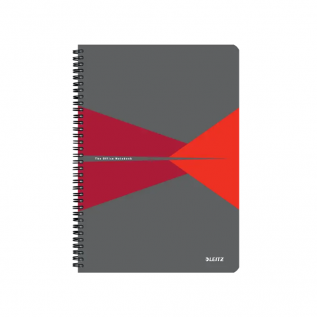 Caiet de birou LEITZ Office, PP, certificare FSC, reciclabil, A4, 90 coli, cu spira, matematica