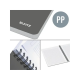 Caiet de birou LEITZ Office, PP, certificare FSC, reciclabil, A4, 90 coli, cu spira, matematica