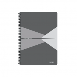 Caiet de birou LEITZ Office, PP, certificare FSC, reciclabil, A4, 90 coli, cu spira, matematica