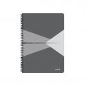 Caiet de birou LEITZ Office, PP, certificare FSC, reciclabil, A4, 90 coli, cu spira, matematica