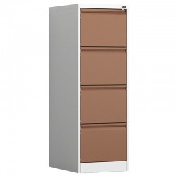 Clasificator metallic Asamblat cu 4 sertare 460x620x1325 mm (LxlxH) Maro, PLUS
