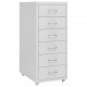 Casetiera metalica mobila cu 6 sertare 280x410x690 mm (LxlxH), PLUS