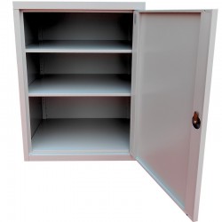 Fiset metalic Premium Mini 2 rafturi 600x500x800 mm (LxlxH), 50 kg/polita, inchidere cu cheie Neasamblat, PLUS