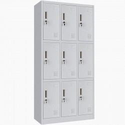 Vestiar metalic Premium Asamblat pentru valori cu 9 compartimente si picioare, 900x450x1800 mm (LxlxH), PLUS