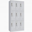 Vestiar metalic Premium Asamblat pentru valori cu 9 compartimente si picioare, 900x450x1800 mm (LxlxH), PLUS
