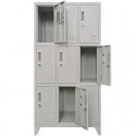 Vestiar metalic Premium pentru valori cu 9 compartimente si picioare, 900x450x1920 mm (LxlxH), Neasamblat, PLUS