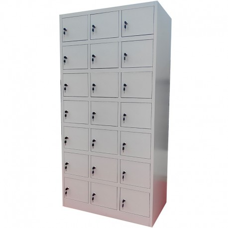 Vestiar metalic Premium Asamblat pentru valori cu 21 compartimente, 900x500x1800 mm (LxlxH), PLUS