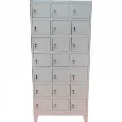 Vestiar metalic Premium Asamblat pentru valori cu 21 compartimente si picioare, 900x500x1920 mm (LxlxH), PLUS