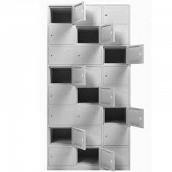 Vestiar Dulap metalic Premium pentru valori cu 24 compartimente, 900x500x1800 mm (LxlxH), Neasamblat, PLUS