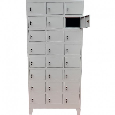Vestiar Dulap metalic Premium pentru valori cu 24 compartimente si picioare, 900x500x1920 mm (LxlxH), Neasamblat, PLUS