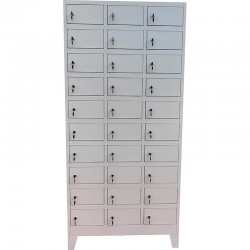 Vestiar Dulap metalic Premium Asamblat pentru valori cu 30 compartimente si picioare, 900x500x1920 mm (LxlxH), PLUS