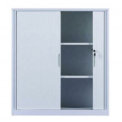 Dulap metalic Premium cu usi tambur/pliante 2 rafturi 1000x420x1200 mm (LxlxH), 50 kg/polita, Neasamblat, PLUS