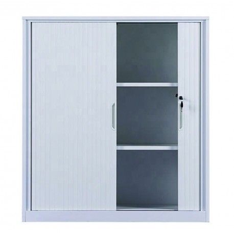 Dulap metalic Premium cu usi tambur/pliante 2 rafturi 1000x420x1200 mm (LxlxH), 50 kg/polita, Neasamblat, PLUS