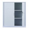 Dulap metalic Premium cu usi tambur/pliante 2 rafturi 1000x420x1200 mm (LxlxH), 50 kg/polita, Neasamblat, PLUS
