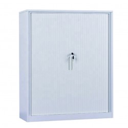 Dulap metalic Premium Asamblat cu usi tambur/pliante 2 rafturi 1000x420x1200 mm (LxlxH), 50 kg/polita, Neasamblat, PLUS
