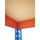 Raft metalic PROFESIONAL Premium 2000x1200x600 mm (HxLxl) lacuit albastru/portocaliu 5 polite MDF, 2500 kg, 7 ani garantie, PLUS