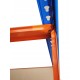 Raft metalic PROFESIONAL Premium 2000x1200x600 mm (HxLxl) lacuit albastru/portocaliu 5 polite MDF, 2500 kg, 7 ani garantie, PLUS