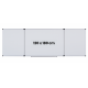 Tabla alba magnetica, triptica, 120x180cm + 2 x 90x120cm, cu 5 suprafete de scris, Optima