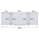 Tabla alba magnetica, triptica, 120x180cm + 2 x 90x120cm, cu 5 suprafete de scris, Optima