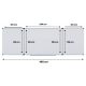 Tabla alba magnetica, triptica, 120x240cm + 2 x 120x120cm, cu 5 suprafete de scris, Optima