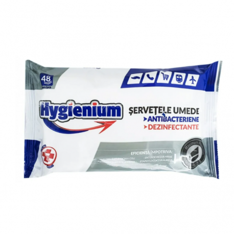 Servetele umede antibacteriene 48buc/pachet Hygienium